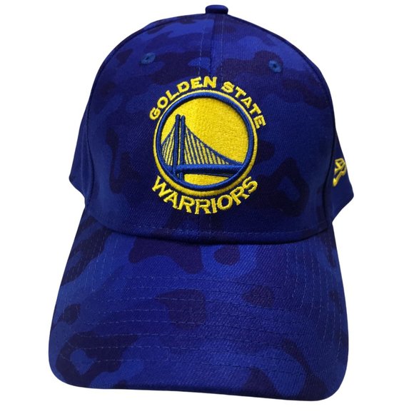 New Era 39Thirty Golden State Warriors Blue Camo Men’s M/L On‎ The Court - Picture 4 of 11